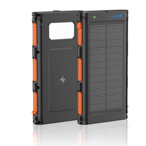 g motec 2307 outdoor solar power bank with wireless charging, built in handle & textured side grips