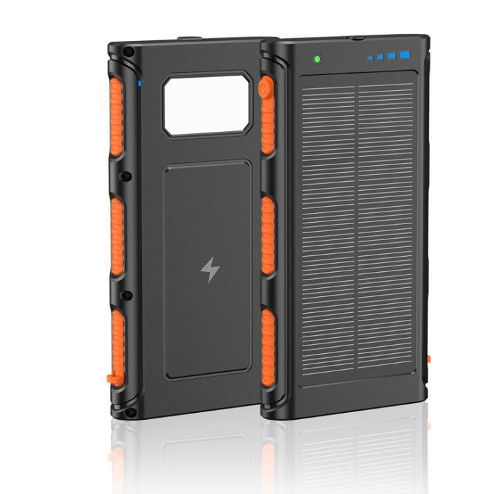 g motec 2307 outdoor solar power bank with wireless charging, built in handle & textured side grips g motec 2307 outdoor solar power bank with wireless charging, built in handle & textured side grips
