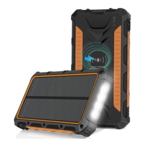 g motec 519 heavy duty solar power bank with wireless charging pad & multi led flashlight
