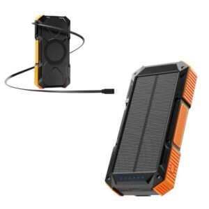 g motec 559 rugged solar power bank with built in lanyard cable & wireless charging pad