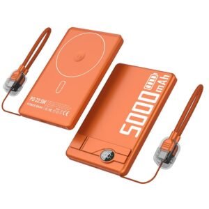 g motec a141 magnetic wireless power bank with lanyard cable & foldable stand