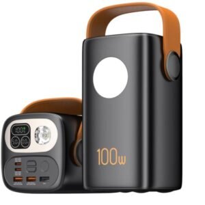 g motec c60 ultra fast charging outdoor power bank with circular led light & carrying handle