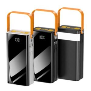 g motec dx173 outdoor power bank with built in multi cables, led light panel & orange carrying handle