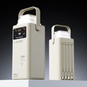 g motec dx402 ultra high capacity outdoor camping power bank with led lantern & built in multi cables