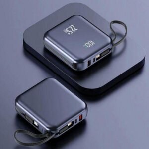 g motec dx508 fast charging pocket power bank with smart digital display & lanyard