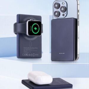g motec m50 max 3 in 1 magnetic wireless power bank for phone, smartwatch & earbuds