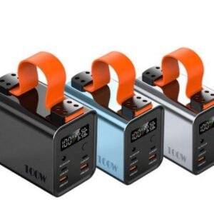 g motec m600 100w ultra high power portable power station with smart digital display & handle