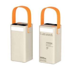 g motec m702 50,000mah high capacity outdoor power bank with led floodlight & carrying strap