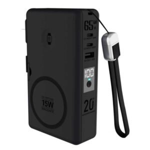 g motec super 10 fast charging power bank with 20,000mah 65w gan 15w magsafe & watch charger
