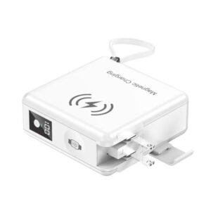 g motec super 9 multi functional magnetic wireless power bank with built in wall plug & watch charger