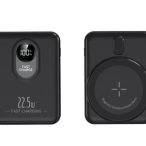 g motec wt1229 fast charging magnetic wireless power bank with built in lanyard cables & digital display