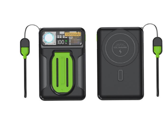 g motec y387 magnetic wireless power bank with lanyard cable, foldable stand & cyberpunk display g motec y387 magnetic wireless power bank with lanyard cable, foldable stand & cyberpunk display