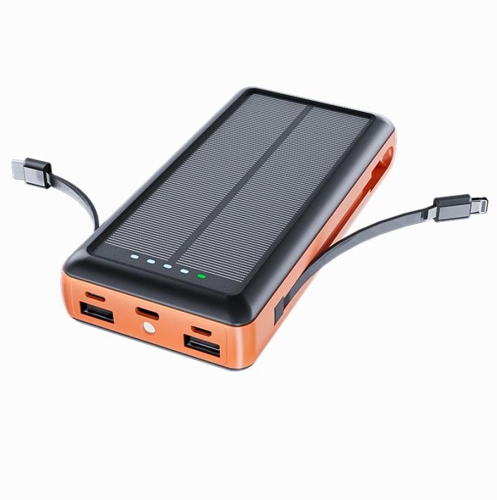 g notec 619s series compact solar power bank with built in cables g notec 619s series compact solar power bank with built in cables