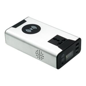 wt100 series universal ac outlet power bank with wireless charging